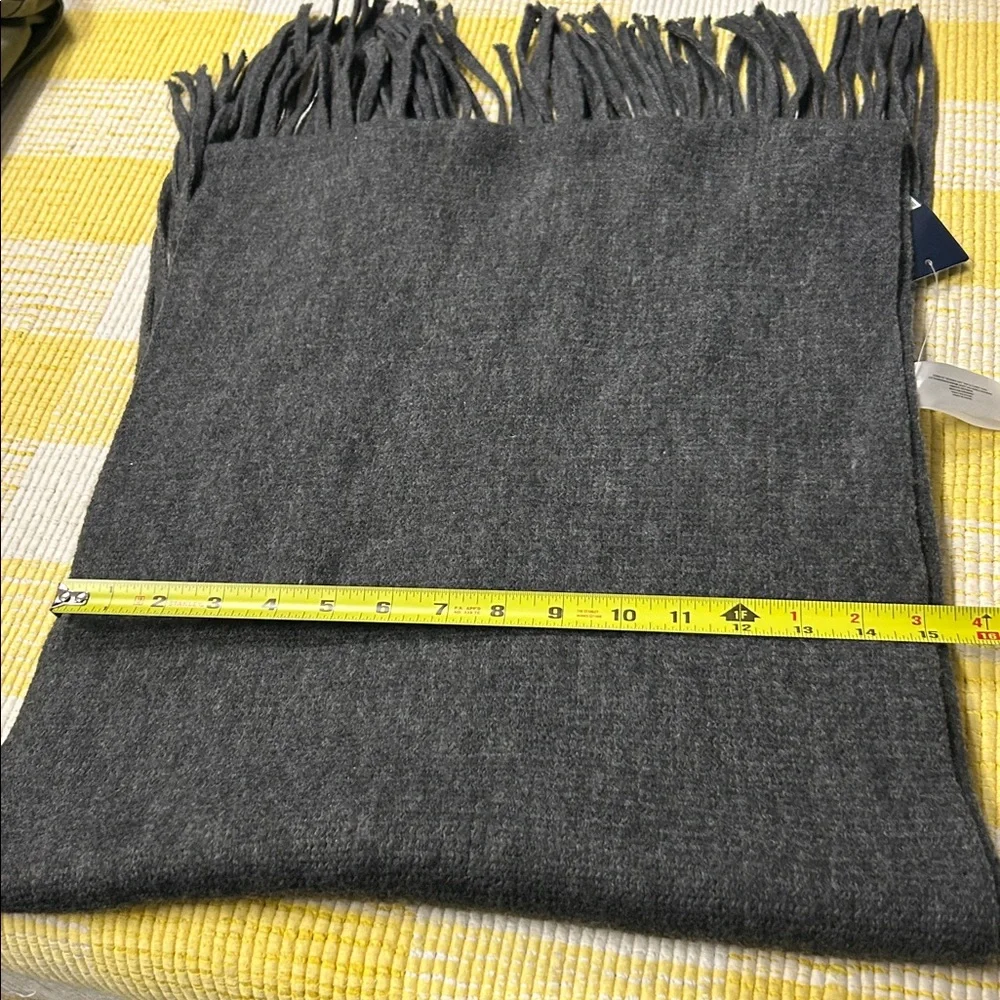 Lucky Brand Los Angeles Scarf Fringes Gray 8 Ft. Long 15 1/2 Inches Wide NWT